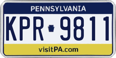 PA license plate KPR9811