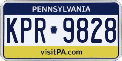 PA license plate KPR9828