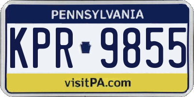 PA license plate KPR9855