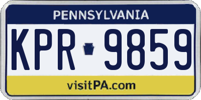 PA license plate KPR9859