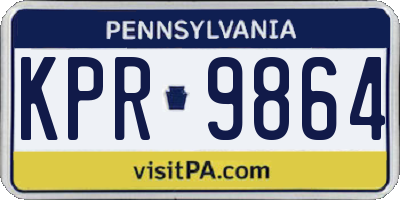 PA license plate KPR9864