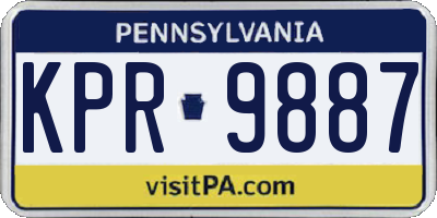 PA license plate KPR9887