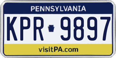PA license plate KPR9897