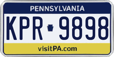 PA license plate KPR9898