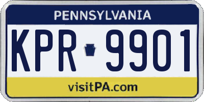 PA license plate KPR9901