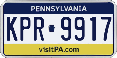 PA license plate KPR9917