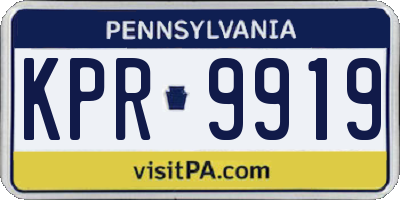 PA license plate KPR9919