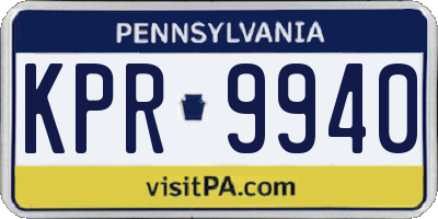 PA license plate KPR9940
