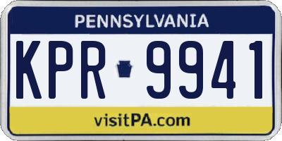 PA license plate KPR9941