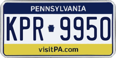 PA license plate KPR9950
