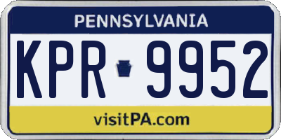 PA license plate KPR9952
