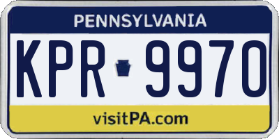 PA license plate KPR9970