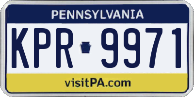PA license plate KPR9971