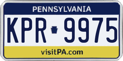 PA license plate KPR9975