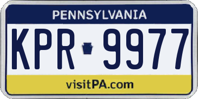 PA license plate KPR9977