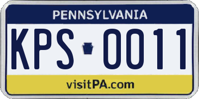 PA license plate KPS0011