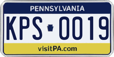 PA license plate KPS0019