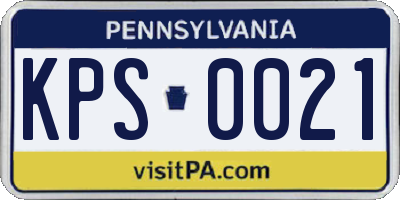 PA license plate KPS0021