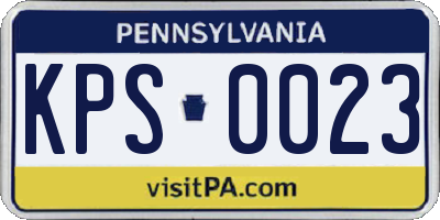 PA license plate KPS0023