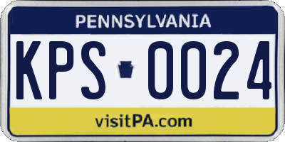 PA license plate KPS0024