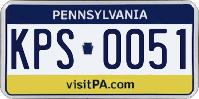PA license plate KPS0051