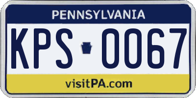 PA license plate KPS0067