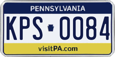 PA license plate KPS0084