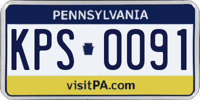 PA license plate KPS0091