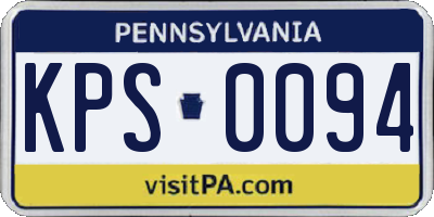 PA license plate KPS0094