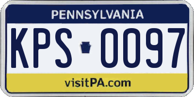 PA license plate KPS0097