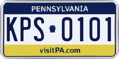 PA license plate KPS0101
