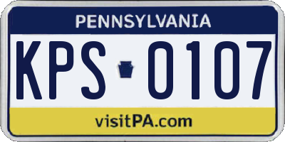 PA license plate KPS0107