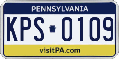 PA license plate KPS0109