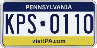 PA license plate KPS0110