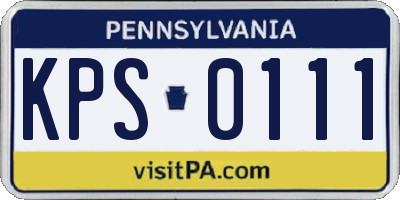 PA license plate KPS0111