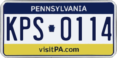 PA license plate KPS0114