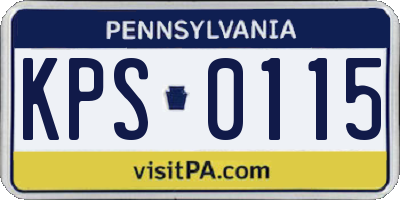 PA license plate KPS0115