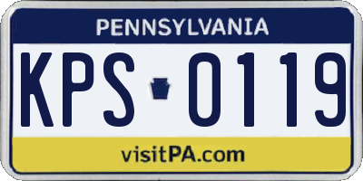 PA license plate KPS0119