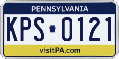 PA license plate KPS0121