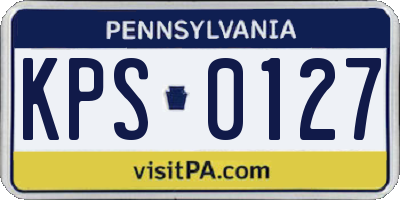 PA license plate KPS0127