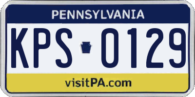 PA license plate KPS0129