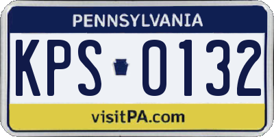 PA license plate KPS0132