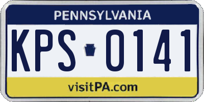 PA license plate KPS0141