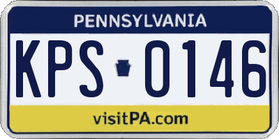 PA license plate KPS0146
