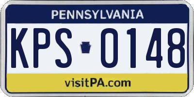 PA license plate KPS0148