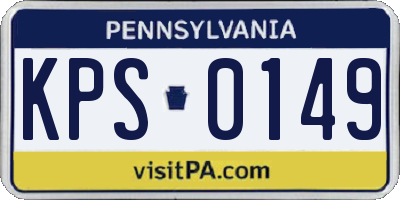 PA license plate KPS0149