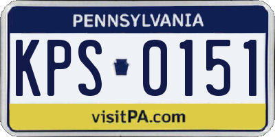 PA license plate KPS0151