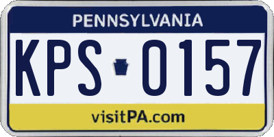 PA license plate KPS0157