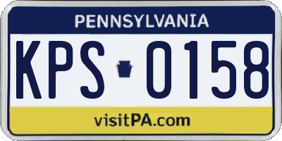 PA license plate KPS0158