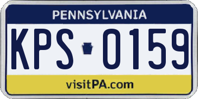 PA license plate KPS0159